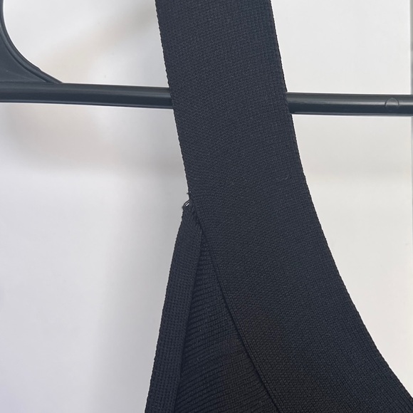 BCBG Bandage Dress SZ XS BLK Bodycon Fitted Party Cocktail Scoop Neck Sexy - Picture 8 of 12